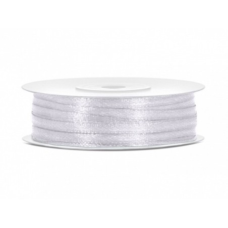 Ruban Satin Blanc 3mm - 50m