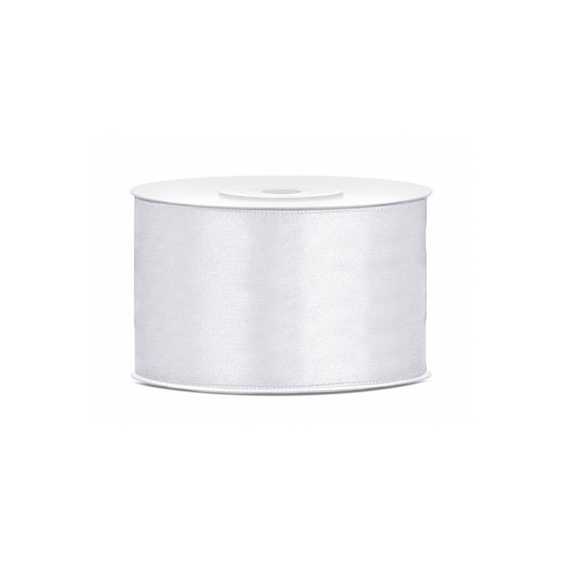 Ruban en satin Blanc 3.8cm x 25m