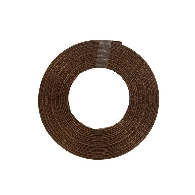 Ruban Satin chocolat 6mm - 25m