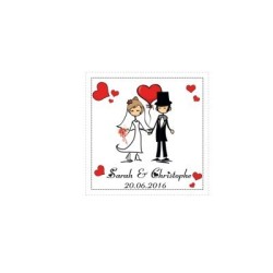 Etiquette personnalisée mariage