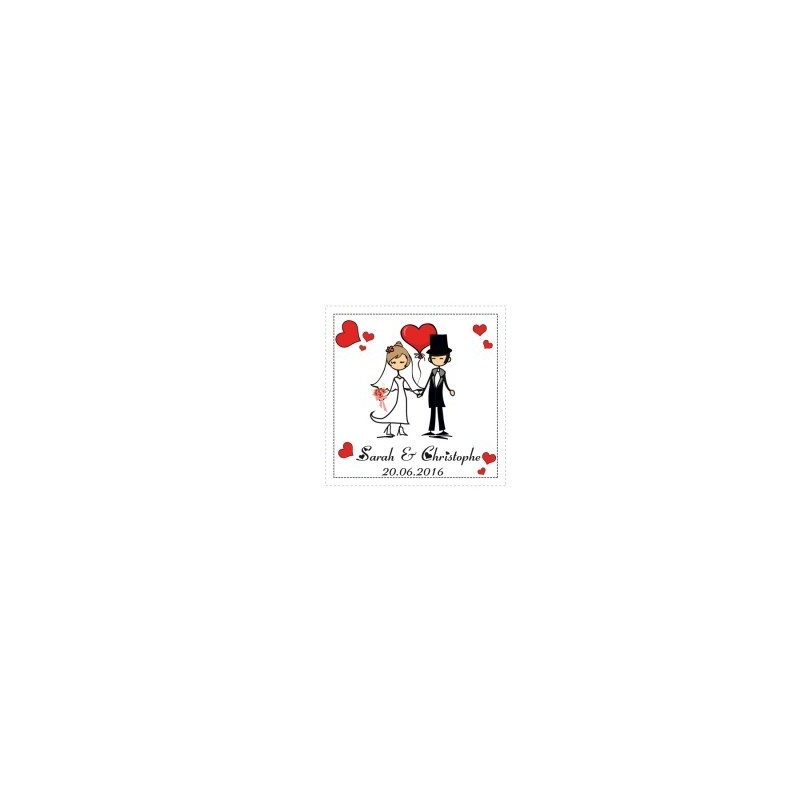 Etiquette personnalisée mariage Etiquette personnalisée mariage