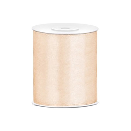 Ruban satin crème 10 cm x 25 m