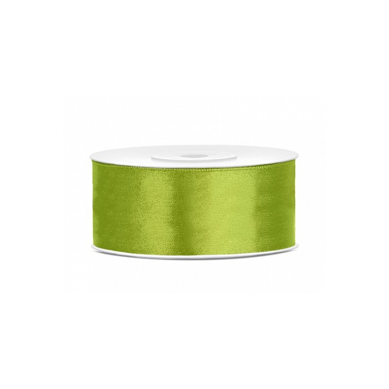 ruban satin vert pomme 25m x 25mm