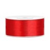 ruban en satin rouge 25m x 25mm