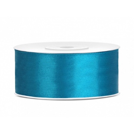 ruban en satin bleu turquoise 25m x 25mm
