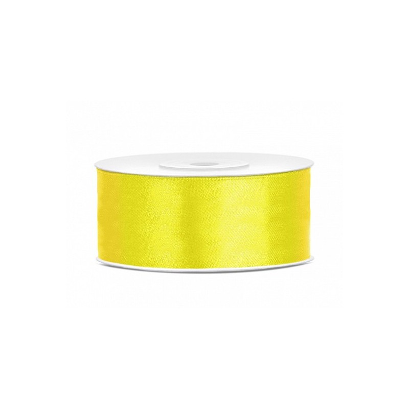 ruban en satin jaune 25m x 25mm