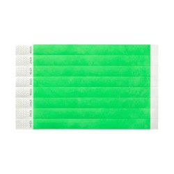 Bracelet Tyvek adhésif Vert Fluo (Vendu par 10)