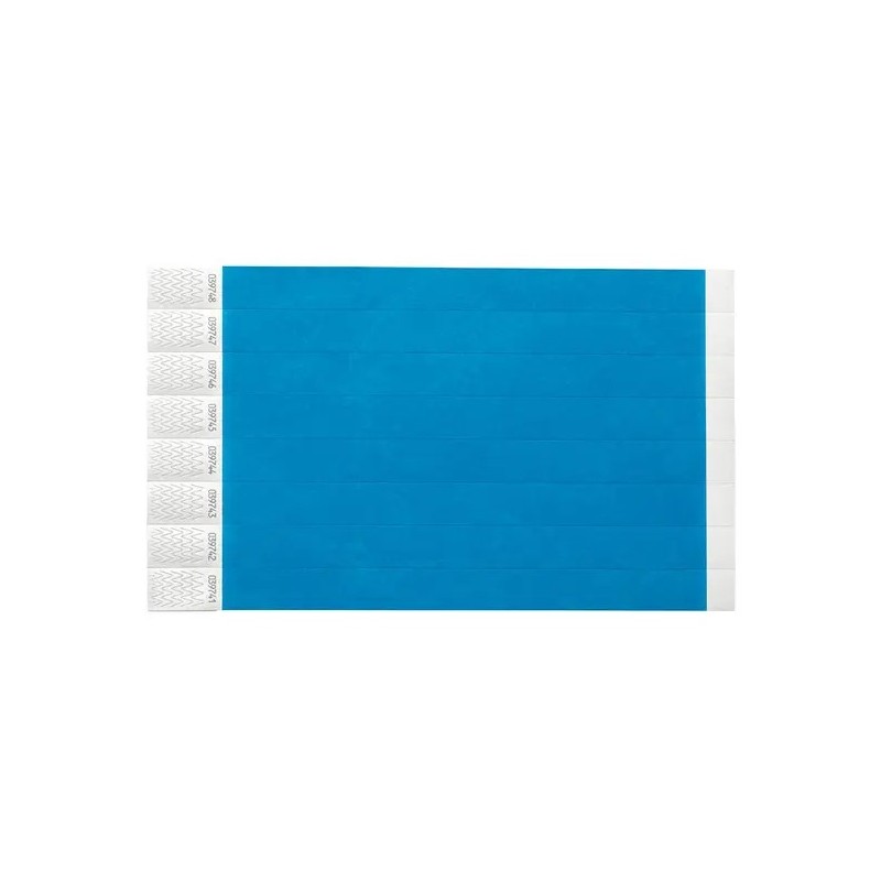 Bracelet Tyvek adhésif Bleu (Vendu par 10) Bracelet Tyvek adhésif Bleu (Vendu par 10)