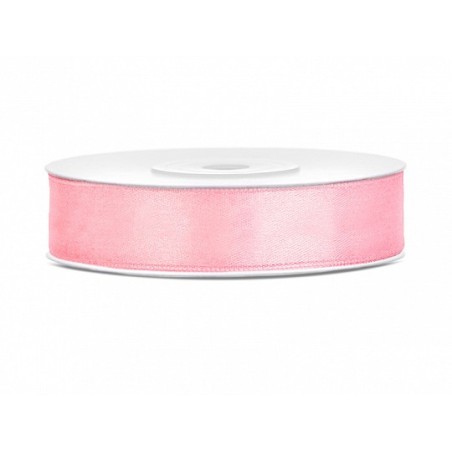 Ruban Satin rose clair 12mm - 25m