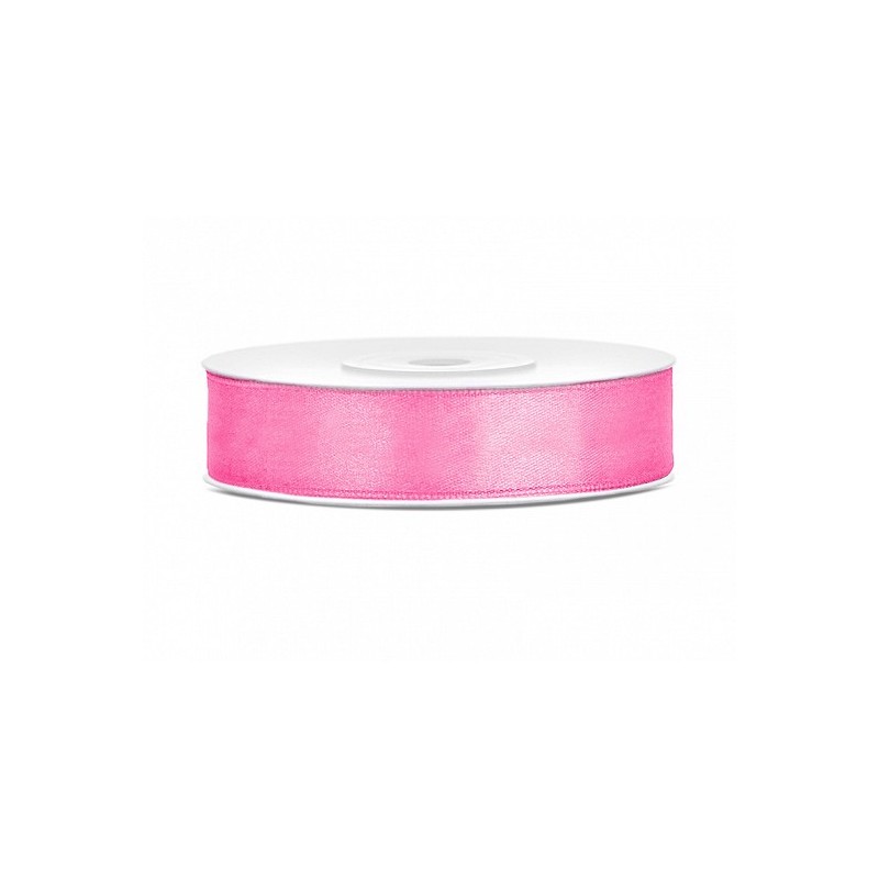 Ruban Satin rose 12mm - 25m