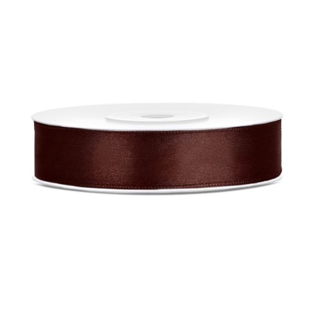 Ruban Satin marron 12mm - 25m