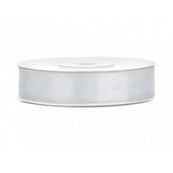 Ruban Satin argent 12mm - 25m