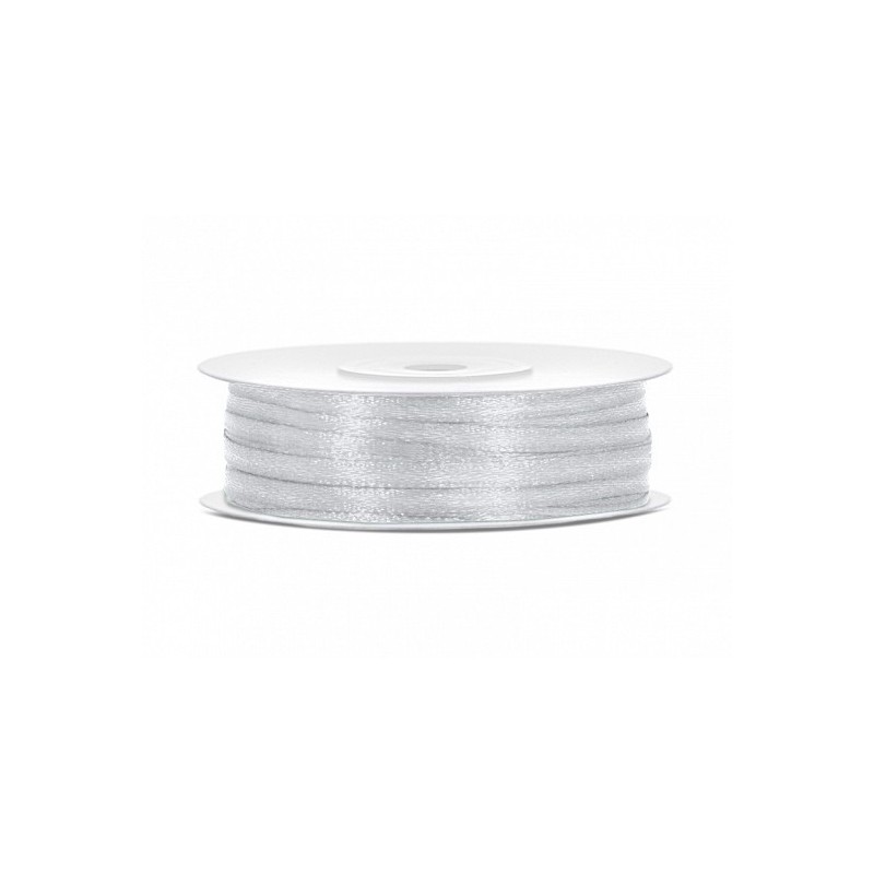 Ruban Satin Argent 3mm - 50m