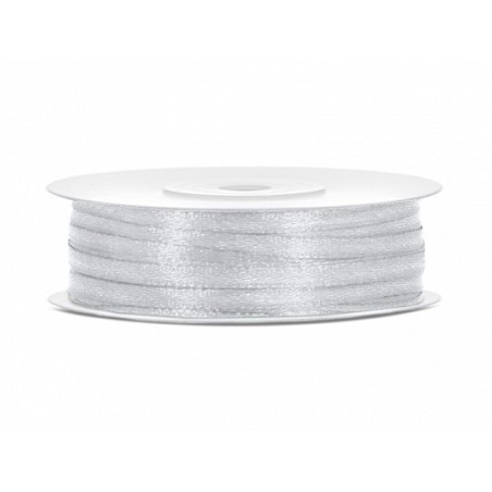 Ruban Satin Argent 3mm - 50m